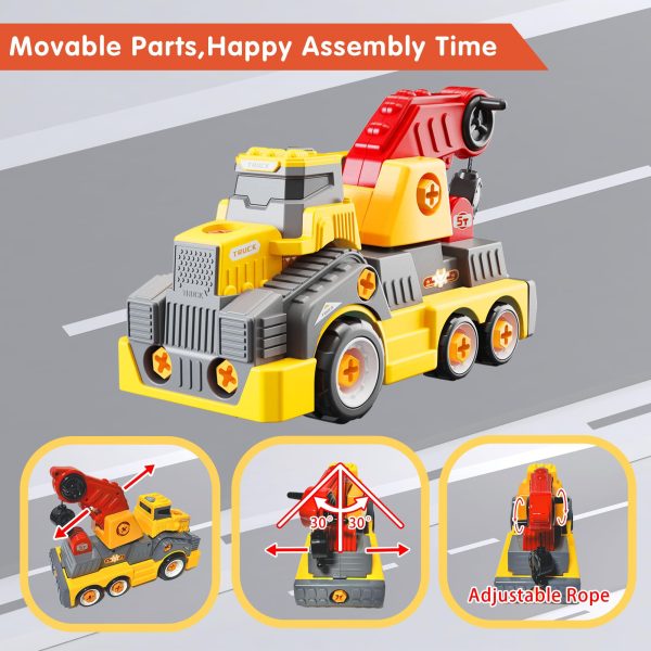 Kids' Take-Apart Assembly Truck Toy with Electric Drill & Movable Parts - Image 4