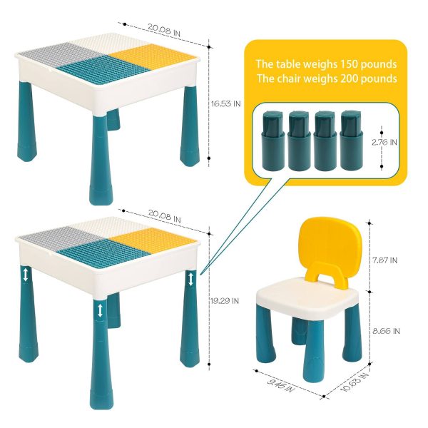 Multi-functional Building Block Table with Storage - Image 4