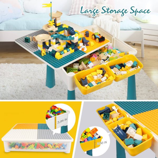 Multi-functional Building Block Table with Storage - Image 3