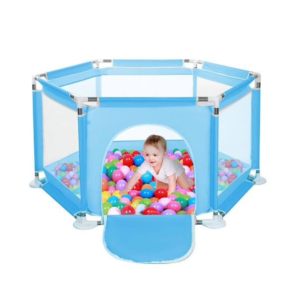 Baby Playpen & Activity Center with Anti-Roll Design - Safe Toddler Play Yard