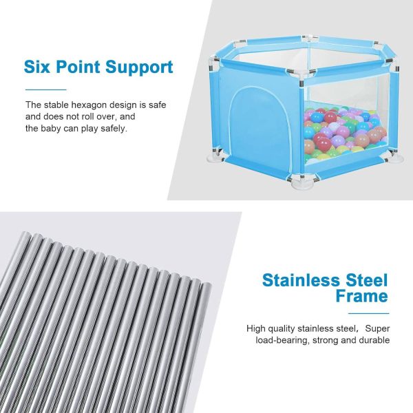 Baby Playpen & Activity Center with Anti-Roll Design - Safe Toddler Play Yard - Image 7