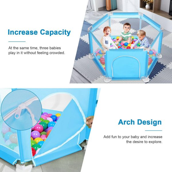 Baby Playpen & Activity Center with Anti-Roll Design - Safe Toddler Play Yard - Image 5