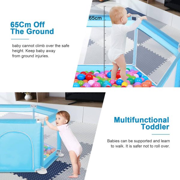 Baby Playpen & Activity Center with Anti-Roll Design - Safe Toddler Play Yard - Image 4
