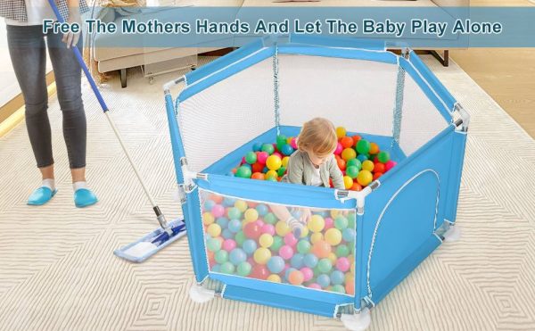 Baby Playpen & Activity Center with Anti-Roll Design - Safe Toddler Play Yard - Image 2