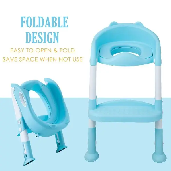 Foldable Potty Training Seat with Step Stool for Children - Image 3