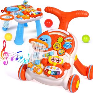 2-in-1 Musical Sit-to-Stand WalkerActivity Multifunctional Removable Table