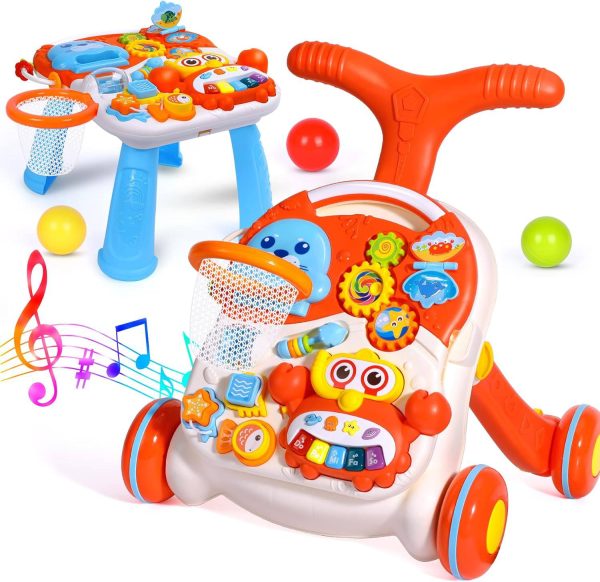 2-in-1 Musical Sit-to-Stand WalkerActivity Multifunctional Removable Table