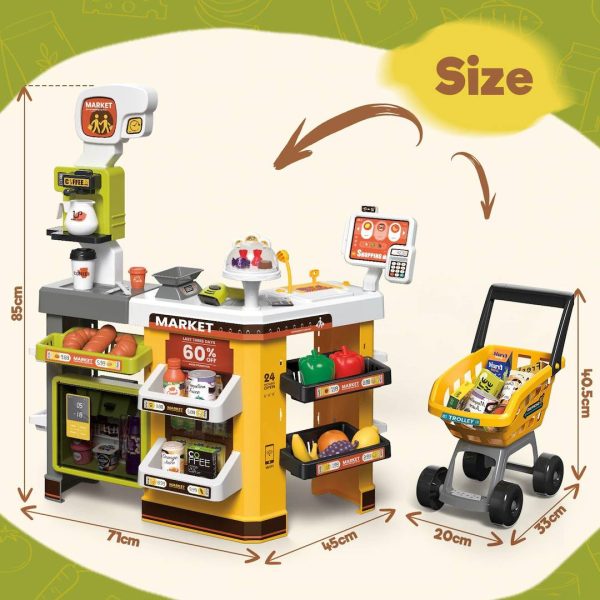 Supermarket & Grocery Store Set with Scanner & Shopping Cart - Image 4