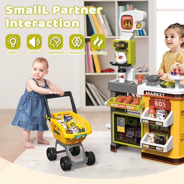 Supermarket & Grocery Store Set with Scanner & Shopping Cart - Image 3