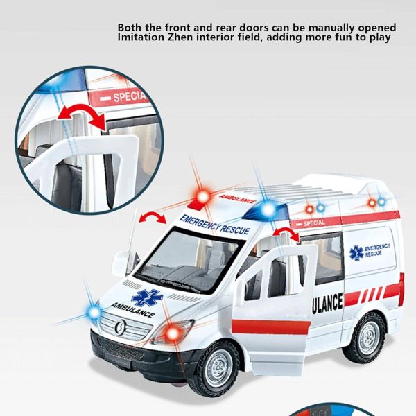 Interactive Ambulance Toy with Lights, Sounds & Opening Doors - Image 2