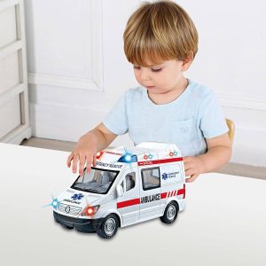 Interactive Ambulance Toy with Lights, Sounds & Opening Doors