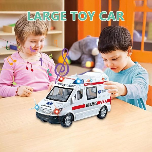 Interactive Ambulance Toy with Lights, Sounds & Opening Doors - Image 3