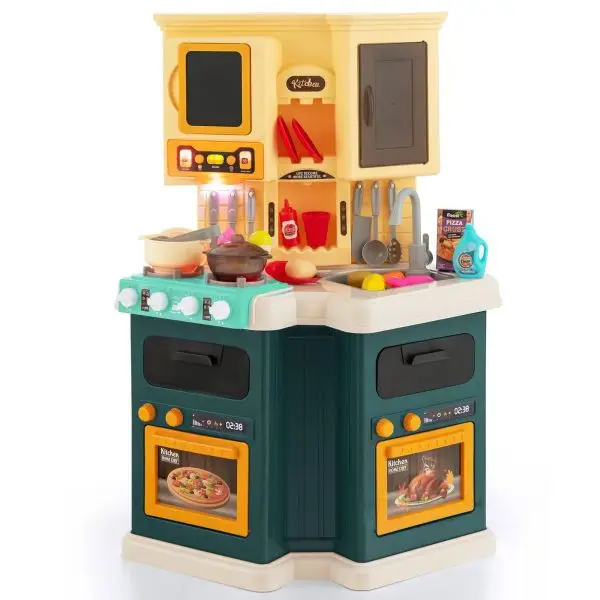 Kids' Interactive Play Kitchen Set with Lights, Sounds & Accessories - Image 2
