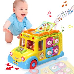 Multi-functional Musical Activity Bus Toy for Babies
