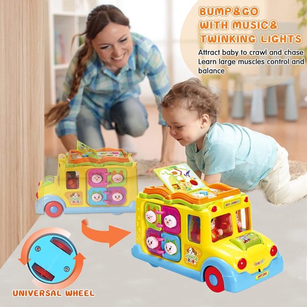 Multi-functional Musical Activity Bus Toy for Babies - Image 2