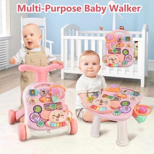 2-in-1 Musical Sit-to-Stand Walker Activity Multifunctional Removable Table - Image 2