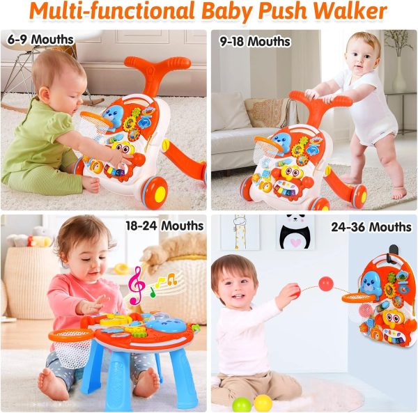2-in-1 Musical Sit-to-Stand Walker Activity Multifunctional Removable Table - Image 3