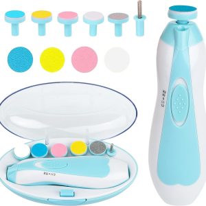 Electric Baby Nail Trimmer & Filer with LED Light and Multiple Grinding Heads