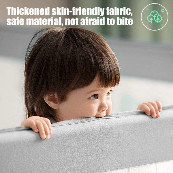 Printed Bed Rail for Toddlers - Foldable & Extra Safe Sleep Guard with Fun Designs - Image 5