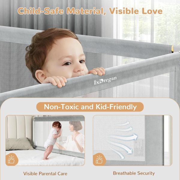 Foldable Bed Rail for Toddlers - Extra Long & Safe Sleep Guard - Image 5