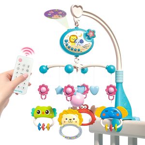 Musical Baby Bed bell Crib Mobile with Projection & Remote Control