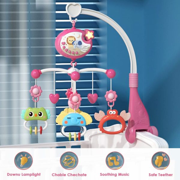 Musical Baby Bed bell Crib Mobile with Projection & Remote Control - Image 3