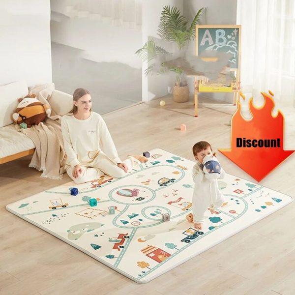 Extra Large Reversible Baby Play Mat - Foldable & Non-Toxic Crawling Mat - Image 5