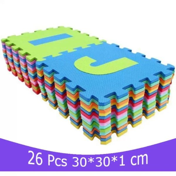 26-pices Colorful Interlocking Alphabet & Number Foam Play Mat for Kids (EVA Foam) - Image 2