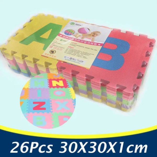 26-pices Colorful Interlocking Alphabet & Number Foam Play Mat for Kids (EVA Foam) - Image 3