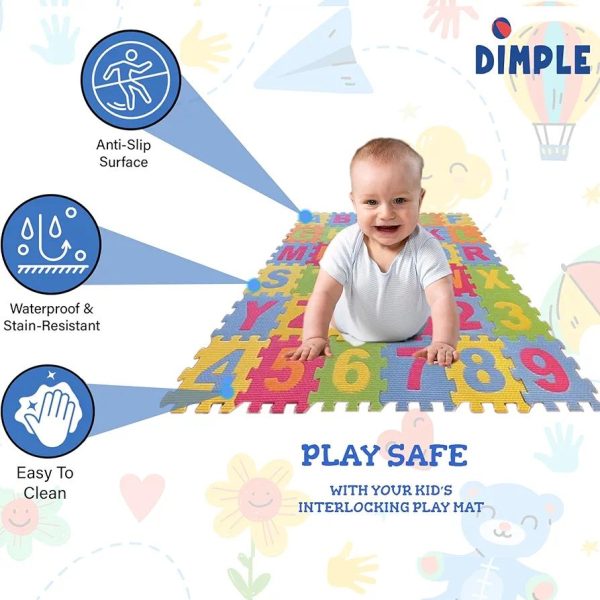 26-pices Colorful Interlocking Alphabet & Number Foam Play Mat for Kids (EVA Foam) - Image 13