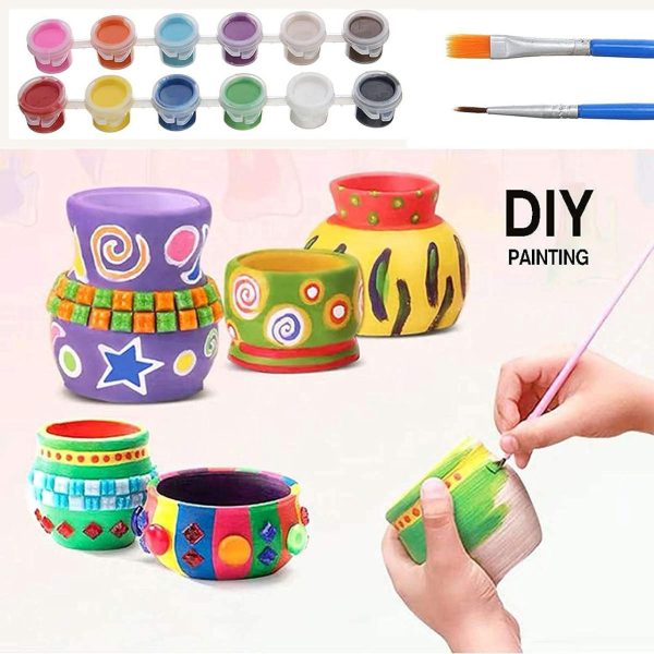DIY Electric Pottery Wheel Kit with Clay, Paints & Tools - Image 9