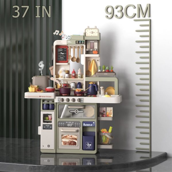 Modern Spray Kitchen Play Set with Realistic Steam, Water & 88 Accessories - Image 5