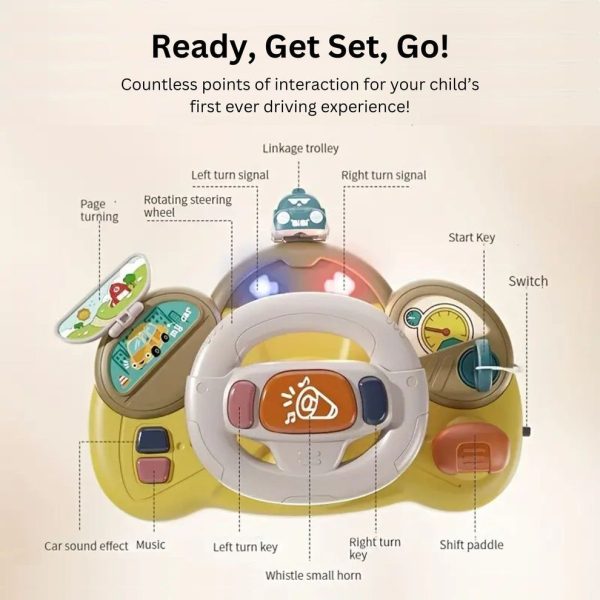 Interactive Baby Driving Simulator Steering Wheel Toy with Lights & Sounds - Image 7