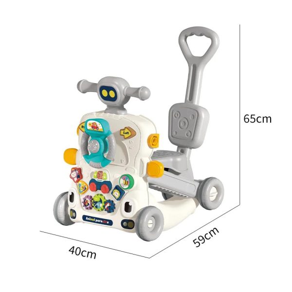 4-in-1 Baby Sit-to-Stand Walker & Ride-On Toy with Activity Panel - Image 6