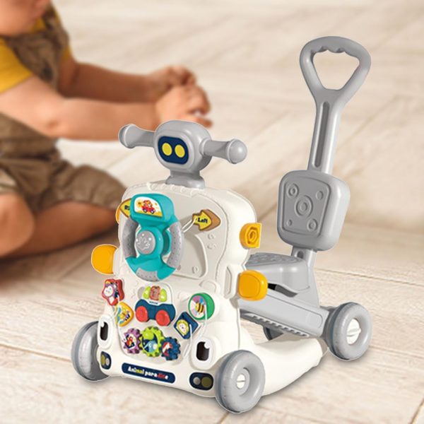 4-in-1 Baby Sit-to-Stand Walker & Ride-On Toy with Activity Panel - Image 3