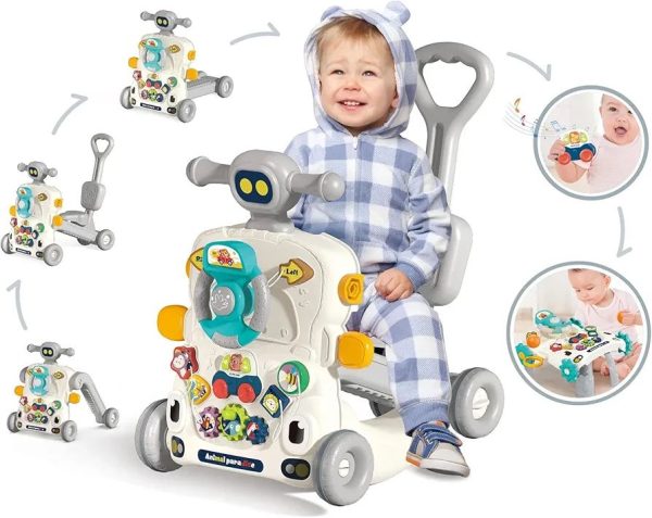 4-in-1 Baby Sit-to-Stand Walker & Ride-On Toy with Activity Panel - Image 8