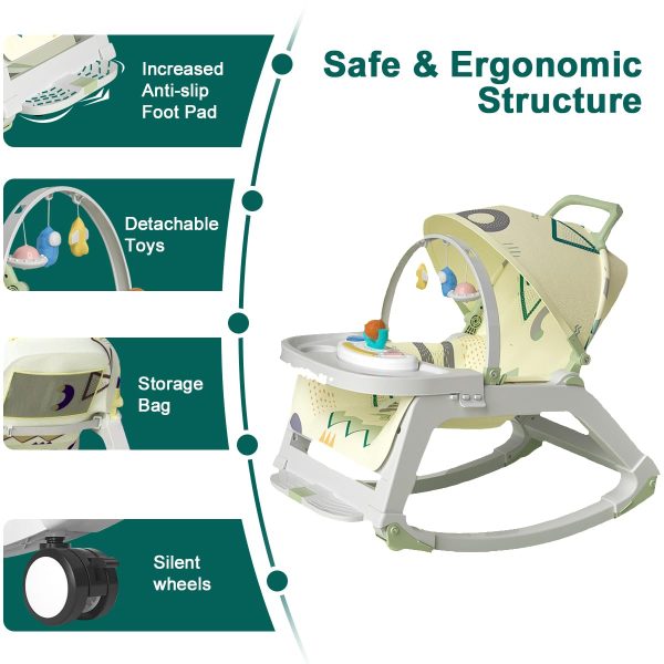 5 in 1 Rocker Bouncer & Feeding Chair - Image 2