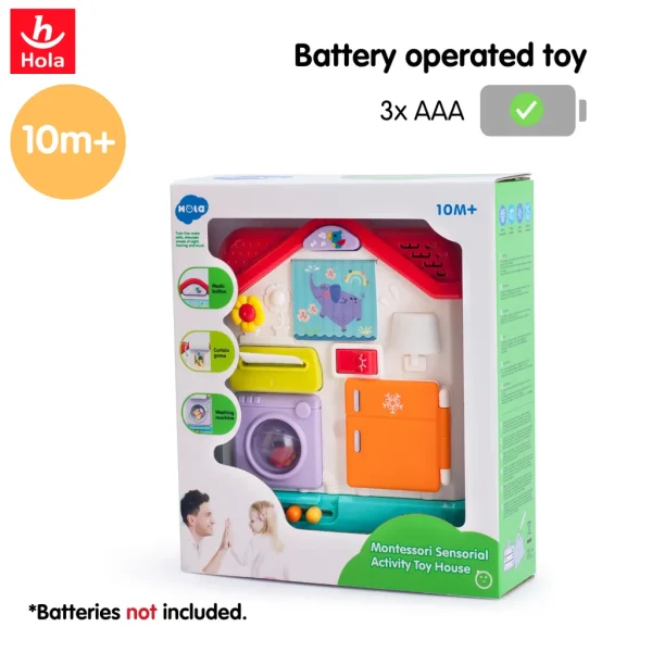 Hola HE898600 Montessori Sensorial Activity Toy House - Image 2