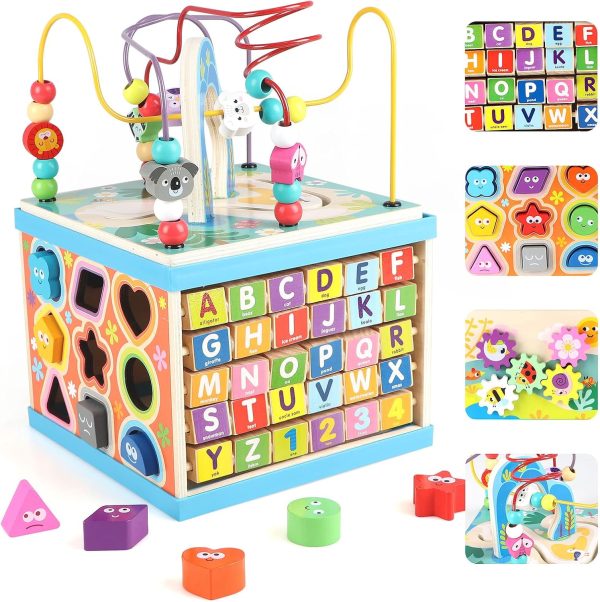 Wooden Activity Cube-YMY1040