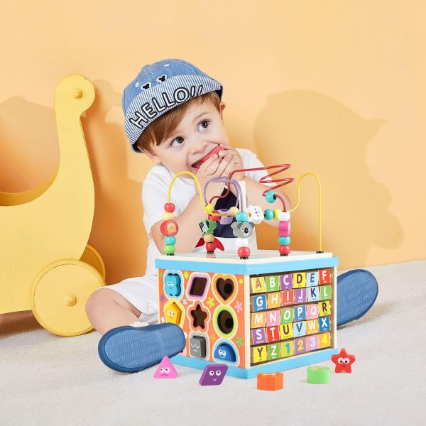 Wooden Activity Cube-YMY1040 - Image 7