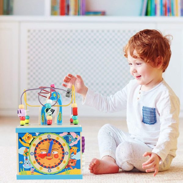 Wooden Activity Cube-YMY1040 - Image 6