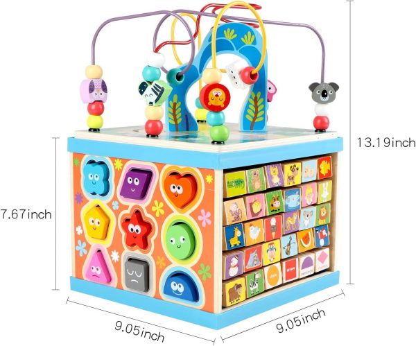 Wooden Activity Cube-YMY1040 - Image 4