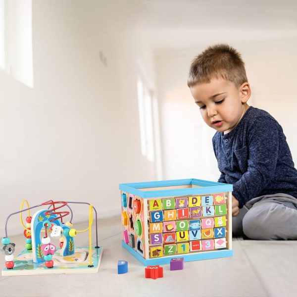 Wooden Activity Cube-YMY1040 - Image 3