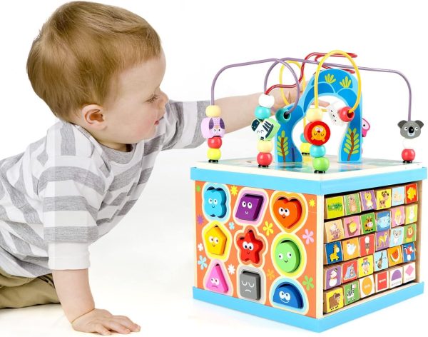 Wooden Activity Cube-YMY1040 - Image 2