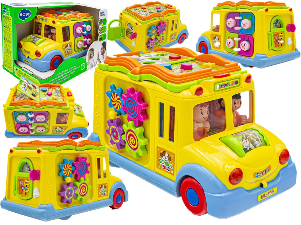 HOLA All-in-1 Musical School Bus Toy 796 - Image 9