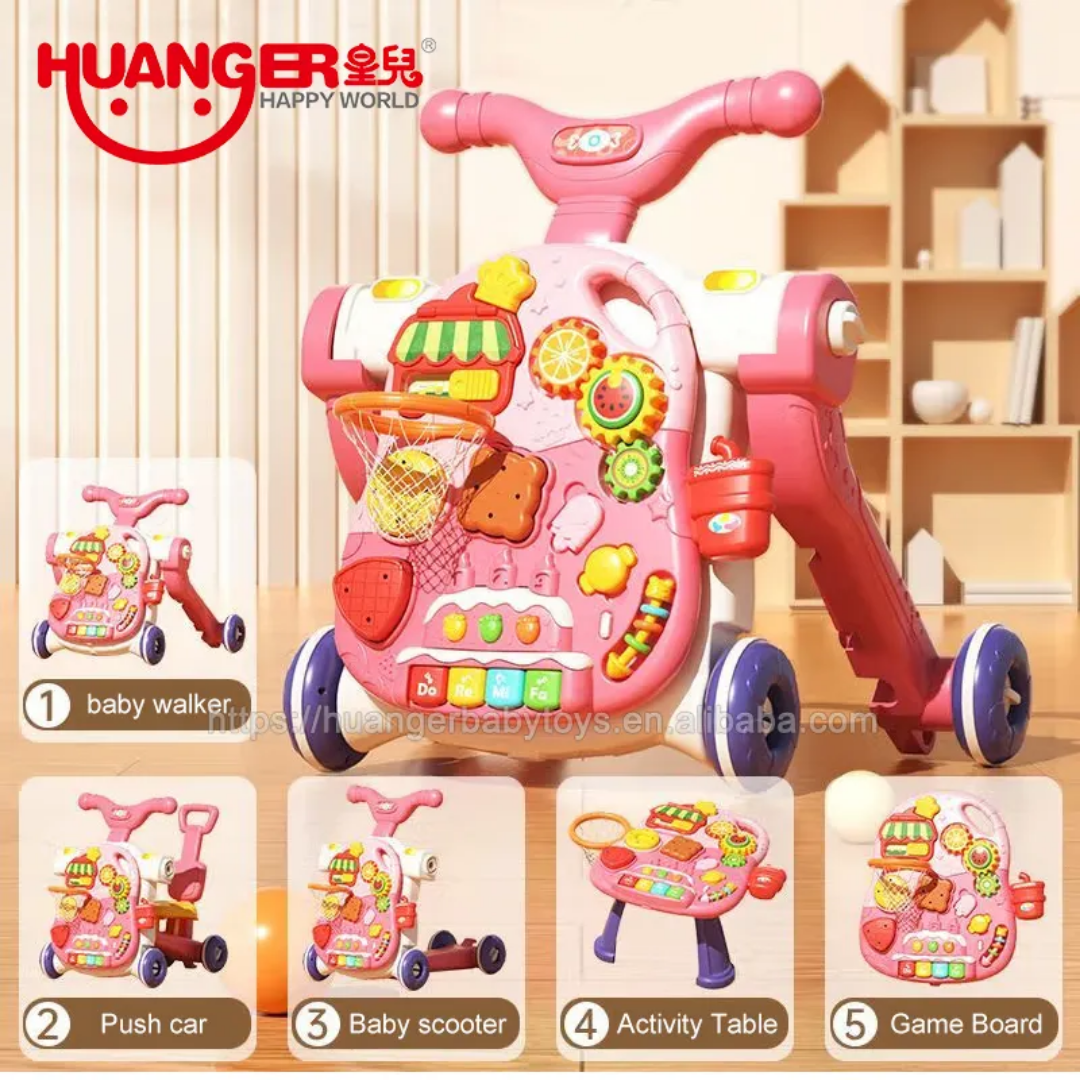 HUANGER 5-in-1 Multi-Function Baby Walker and Activity Center - Image 5