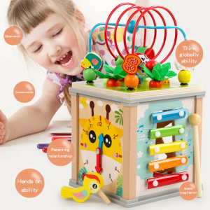Seven in One Hundred Treasure Chest: Deluxe Wooden Activity Cube