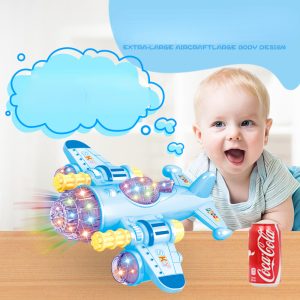 Music Fun Big Plane – Red "Super Power" Combat Jet with Flashing Lights & Bump-and-Go Action