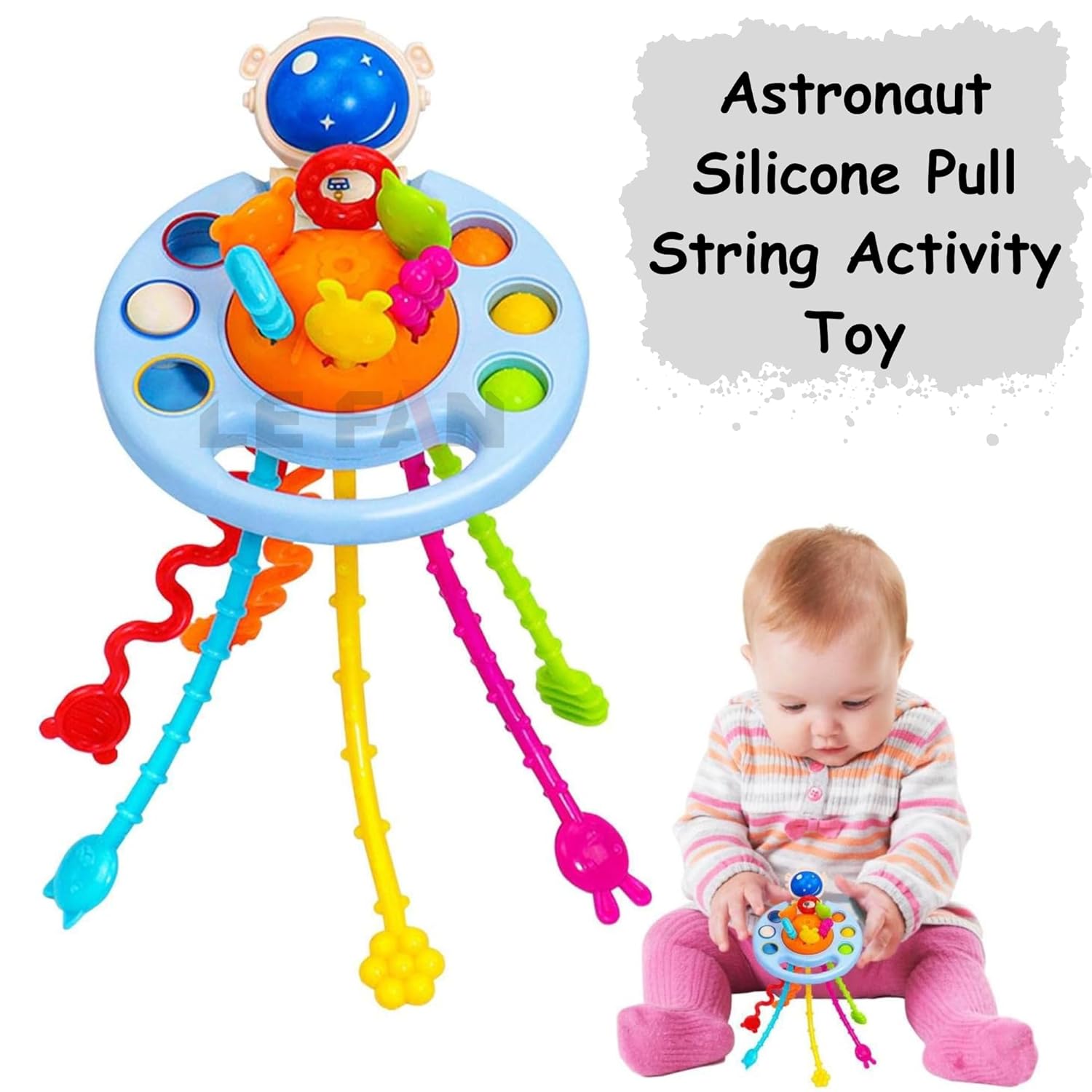 Multi-Sensory Astronaut Rattle with Flexible Fingers. - Image 4