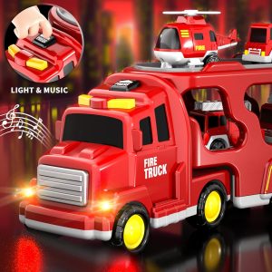 TN-1212 Jumbo Fire Truck Carrier & Emergency Vehicle Set